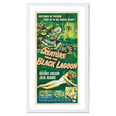 Poster con cornice bianca di “La creatura della laguna nera” (“The Creature”), 1954
