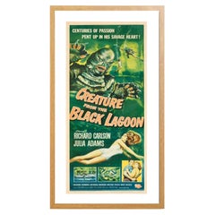 Poster con cornice in rovere dedicato a “La creatura della laguna nera” (“The Creature”), 1954