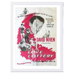 The Love Lottery White Frame Poster, 1954