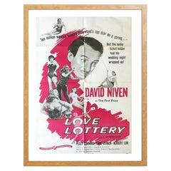 The Love Lottery Oak Frame Poster, 1954