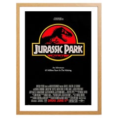 Jurassic Park Oak Frame Poster by Chip Kidd, 1993