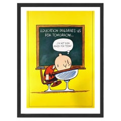 Peanuts – Charlie Brown: Poster mit schwarzem Rahmen zum Thema „Prüfung“ von Charles M. Schulz, 1955