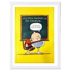 Peanuts – Charlie Brown: Poster mit weißem Rahmen zum Thema „Prüfung“ von Charles M. Schulz, 1955