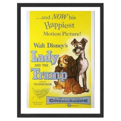 Lady and the Tramp Black Frame Poster, 1955