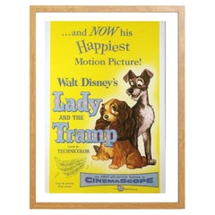 Lady and the Tramp Oak Frame Poster, 1955