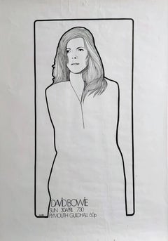 David Bowie - Plymouth Guildhall Unframed Poster by Jim Corridan, 1972