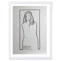 David Bowie - Plymouth Guildhall White Frame Poster by Jim Corridan, 1972
