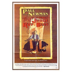 Affiche encadrée en bois de noyer « La vie et l'époque du juge Roy Bean », par Richard Amsel, 1972