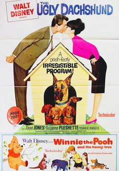 The Ugly Dachshund / Winnie the Pooh and the Honey Tree Unframed Poster, 1966