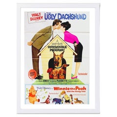The Ugly Dachshund / Winnie the Pooh and the Honey Tree White Frame Poster, 1966