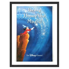 Disney Channel "Fantasia" Black Frame Poster, 1998