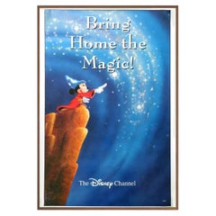 Disney Channel "Fantasia" Walnut Frame Poster, 1998
