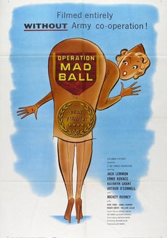Operation Mad Ball "Military Comedy" Unframed Poster, 1957