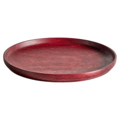 Bandeja de madera de la Amazonia brasileña, tallada a mano a partir de un único bloque de roxinho, hecha a mano