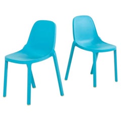 2020s Pair of Philippe Starck for Emeco Broom Chairs in Light Blue