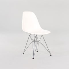 2010s Pair of Eames for Herman Miller DSR Plastic Dining Side Shell Chairs, Grey