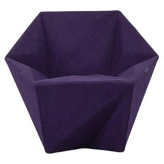 2020s Daniel Libeskind for Moroso Gemma Lounge Chair in Deep Purple Fabric