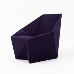 2020s Daniel Libeskind for Moroso Gemma Lounge Chair in Deep Purple Fabric