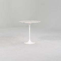 2010s Eero Saarinen for Knoll Tulip Side Table in Satin Carrara Marble 20"