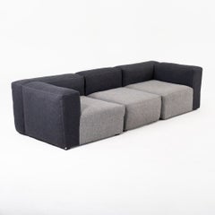 2018 HAY Mags Modular Sofa in Two-Toned Grey and Dark Grey Fabric