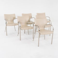 2014 Set of Six Bernhardt Design Strada Dining Chairs in Beige Upholstery