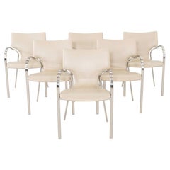 2014 Set of Six Bernhardt Design Strada Dining Chairs in Beige Upholstery