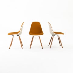 2015 Set of Three Eames For Herman Miller Fiberglass Shell Chair w/ Upholstery