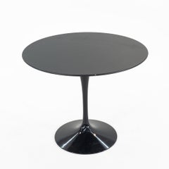 2019 Eero Saarinen for Knoll Tulip Dining Table in Black Laminate 35"