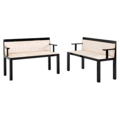1980s Aldo Rossi & Luca Meda for Molteni Teatro Sofa in Fabric, Wood, Lacquer
