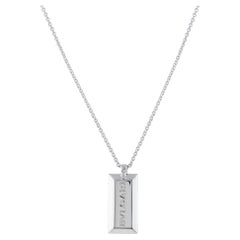 Bvlgari 18K White Gold Bar Necklace
