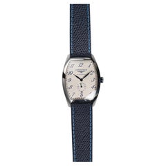 Longines Evidenza Tonneau Guilloche Dial Watch in Stainless Steel, 1990s-2000s