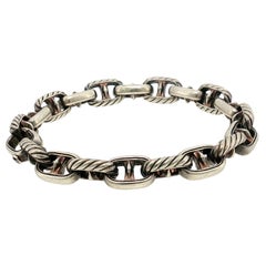Pulsera «Maritime Anchor Link» de David Yurman, pulsera de plata de ley con eslabones tipo cable