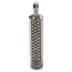 David Yurman Sterling Silver Sapphire Ingot Dog Tag Pendant