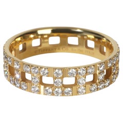 Tiffany & Co. Yellow Gold Diamond Tiffany T Wide Ring