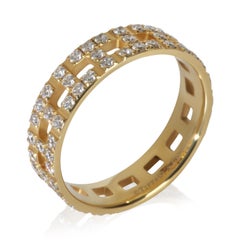 Tiffany & Co. Yellow Gold Diamond Tiffany T Wide Ring