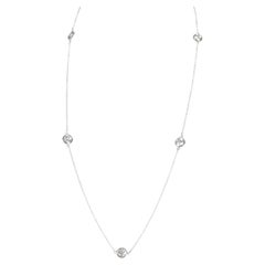 Tiffany & Co. Platinum Diamond Diamond By The Yard Necklace