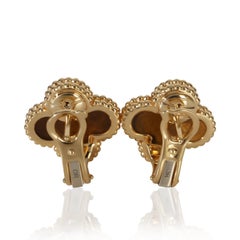 Van Cleef & Arpels Gelbgold Tigerauge Vintage Alhambra-Ohrringe