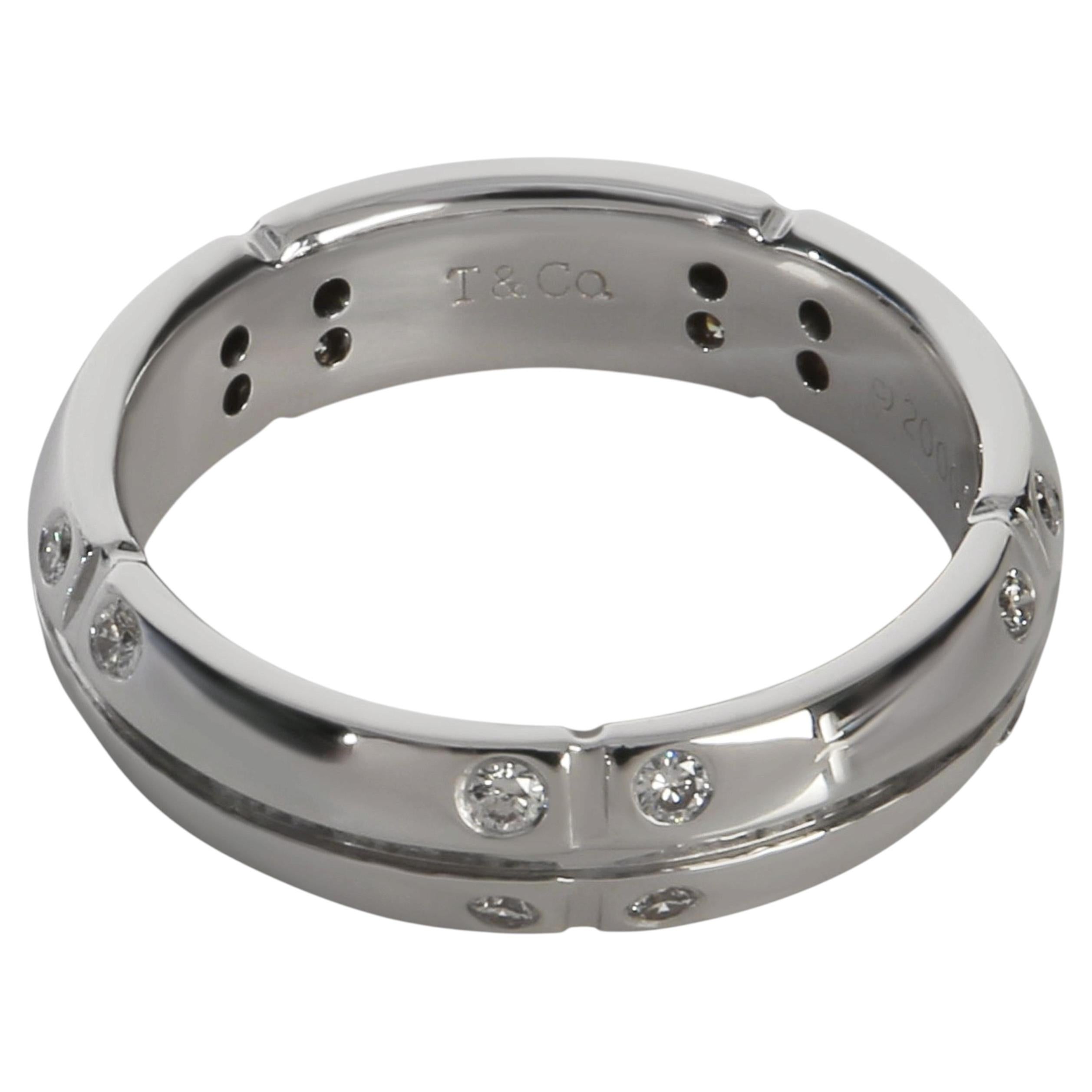 Tiffany & Co. White Gold Diamond Streamerica Band For Sale