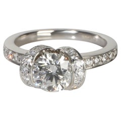Tiffany & Co. 0.9 ct Round Brilliant Diamond Ribbon Engagement Ring