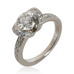 Tiffany & Co. 0.9 ct Round Brilliant Diamond Ribbon Engagement Ring