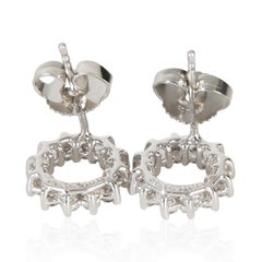 Tiffany & Co. Platinum Diamond Open Circle Earrings
