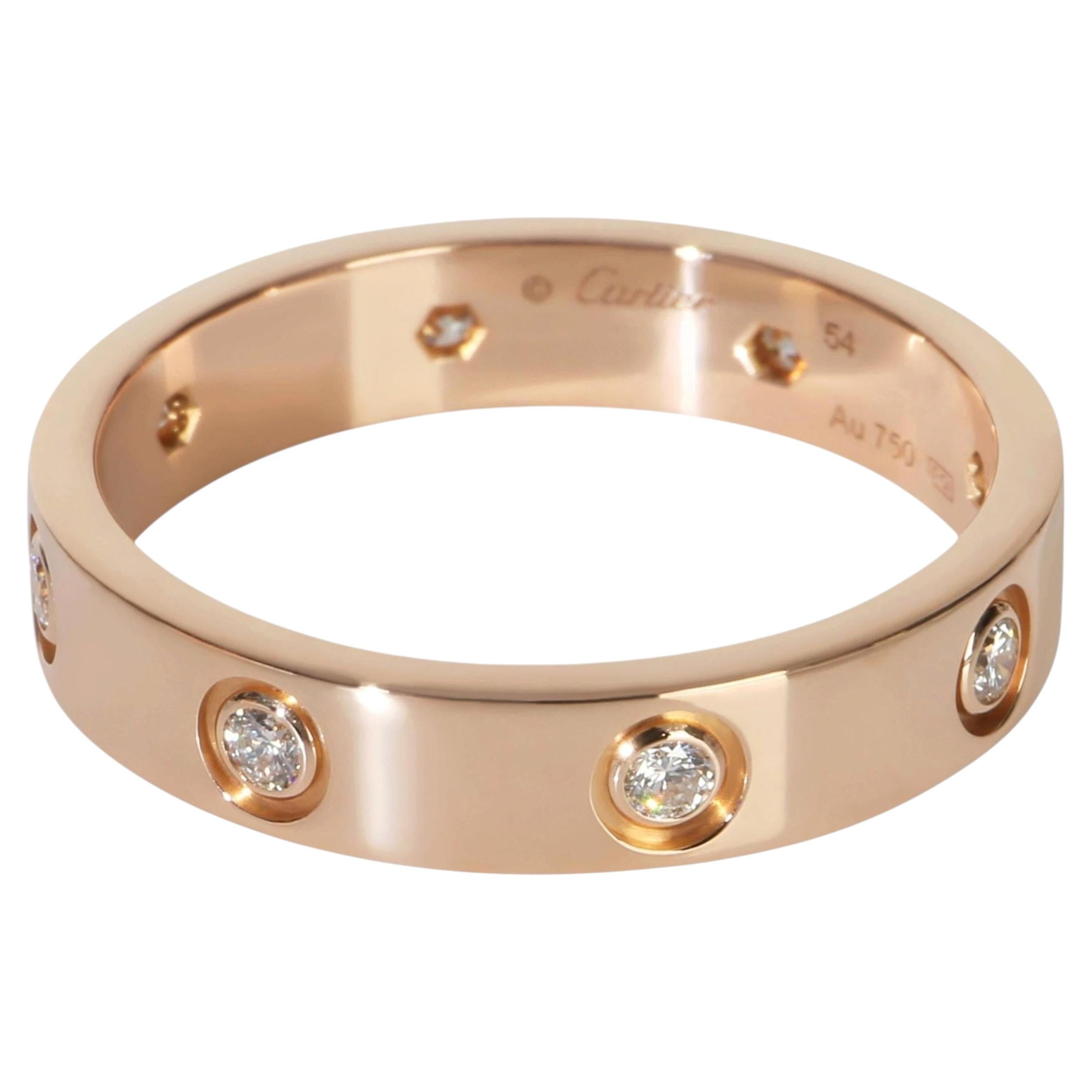 Anillo Cartier Oro Rosa Diamante Pequeño Modelo Amor en venta