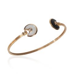 Cartier Rose Gold Perlmutt und Onyx Amulette de Cartier Armband