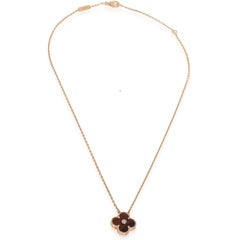 Van Cleef & Arpels Rose Gold Diamond 2017 Limited Edition Vintage Alhambra Penda