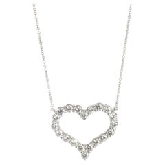 Tiffany & Co. Ciondolo a cuore grande con diamante in platino
