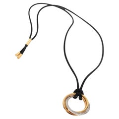 Cartier Collana Trinity con diamanti in oro a 3 toni e modello medio