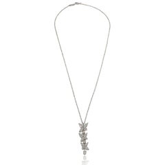 Tiffany & Co. Platinum Diamond Victoria Mixed Cluster Drop Pendant