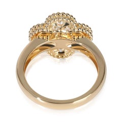 Van Cleef & Arpels Yellow Gold Diamond Vintage Alhambra Ring