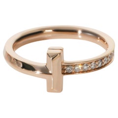Tiffany & Co. Anillo de oro rosa con diamantes Tiffany T1