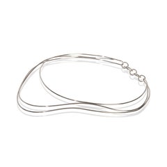 Tiffany & Co. White Gold  Elsa Peretti Wave Collar Necklace